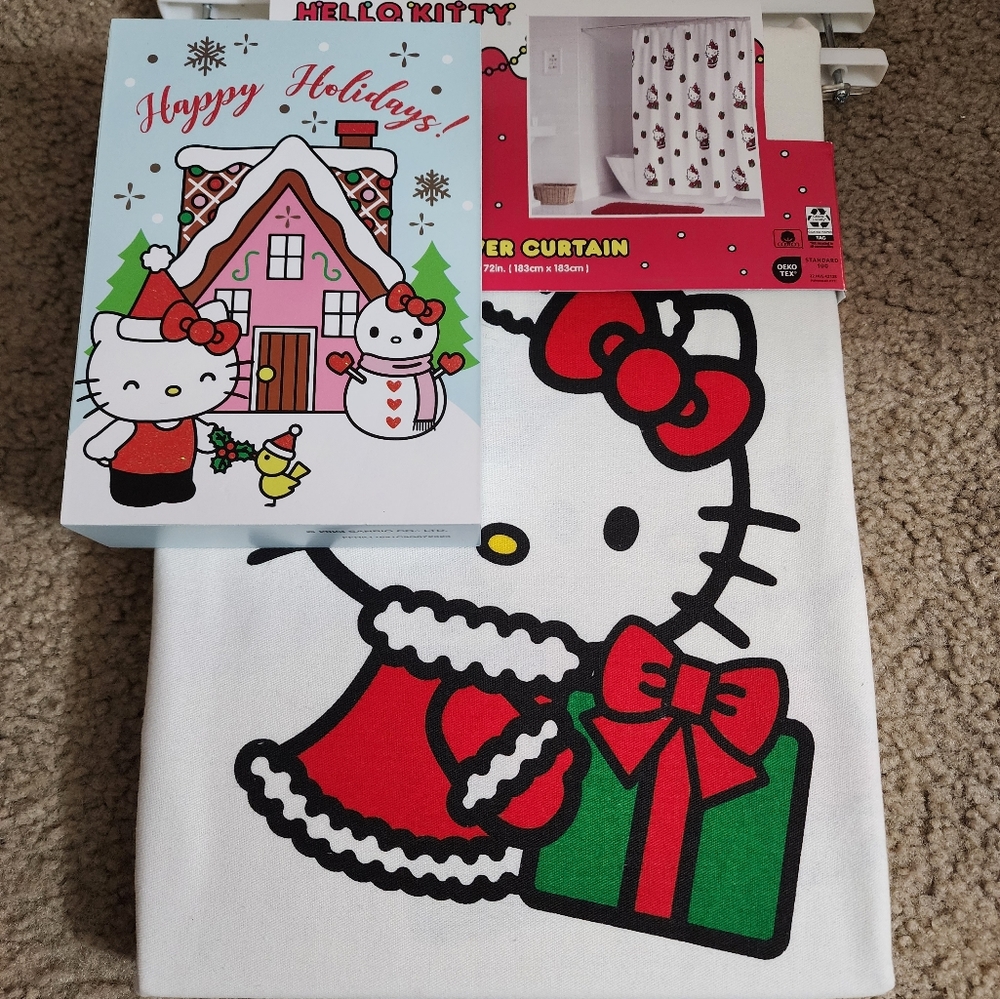 🎄✨️Nwt Hello Kitty Christmas bundle ( 6pc ) set for Bathroom🎄✨️ - Picture 7 of 10